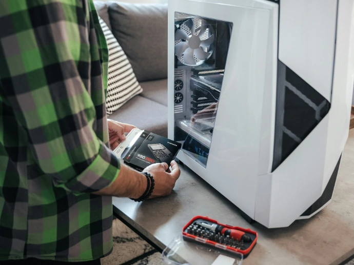 a person using a touch screen device